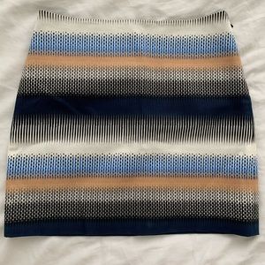Petite Club Monaco Patterned Miniskirt